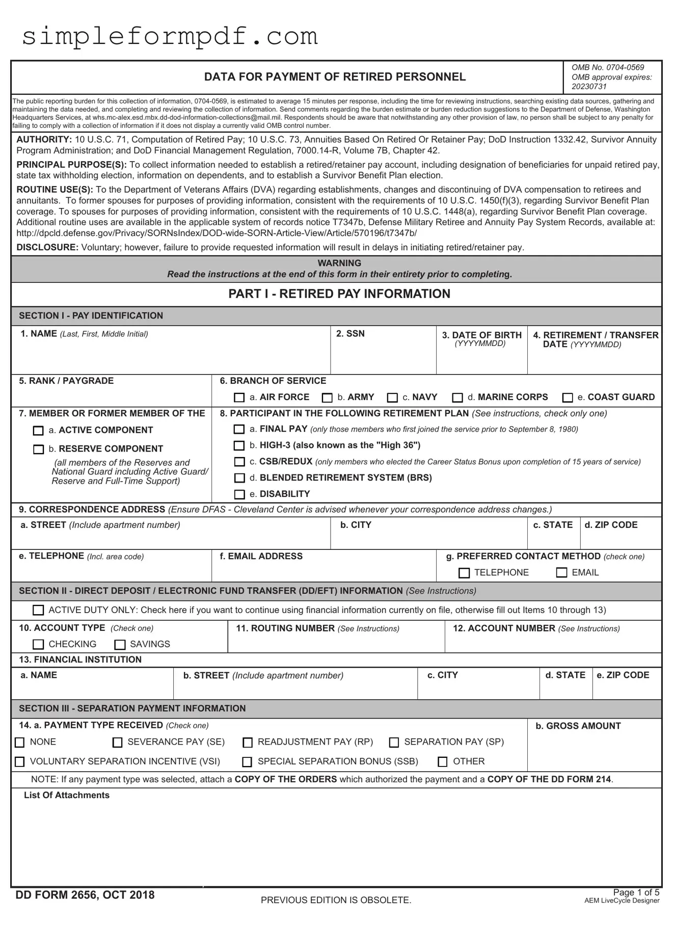 DD 2656 PDF Form