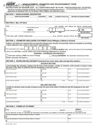 California Fotm Reg 262 PDF Form