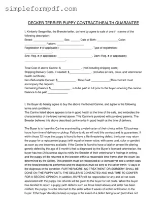 Health Guarantee PDF Form
