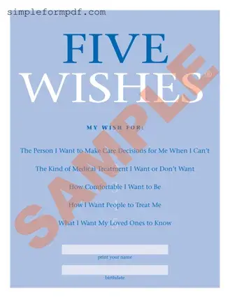 5 Wishes Document PDF Form
