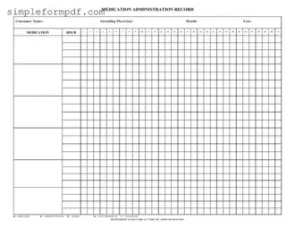 Medication Administration Record Sheet PDF Form