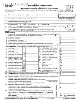 IRS Schedule C 1040 PDF Form