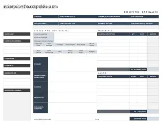 Roofing Estimate PDF Form