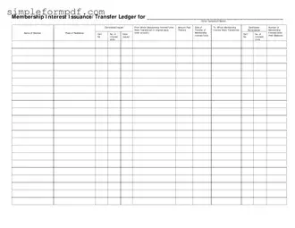 Membership Ledger PDF Form