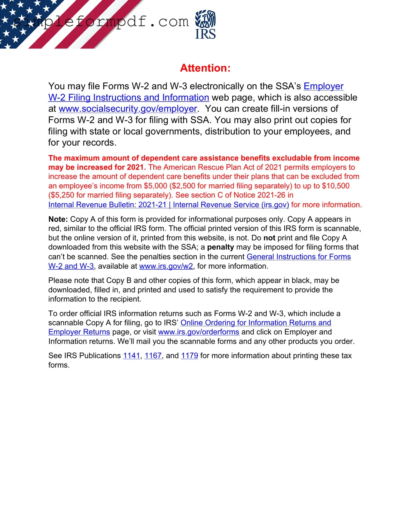 IRS W-2 PDF Form